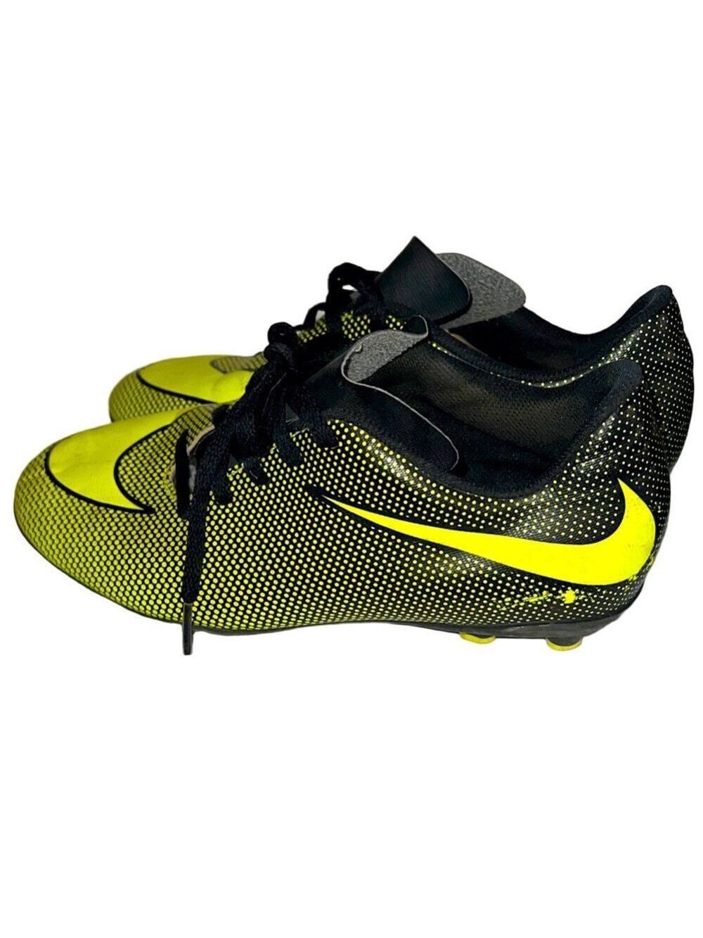 Nike Black and Yellow Soccer Cleats, Size 5.5